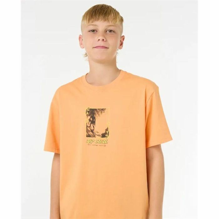 Camiseta de Manga Corta Infantil Rip Curl Raw Energy Frame Tee Naranja 1