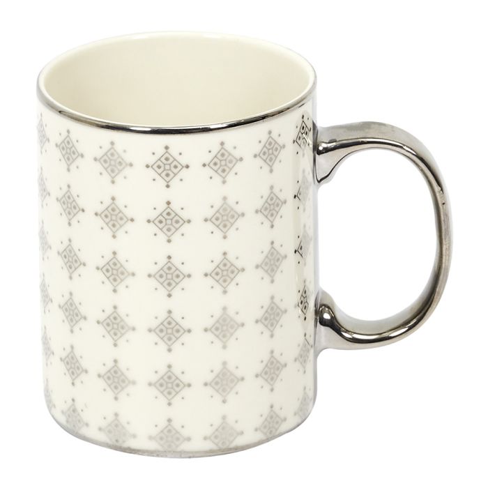 Taza de cerámica de diseño plata 30cl8