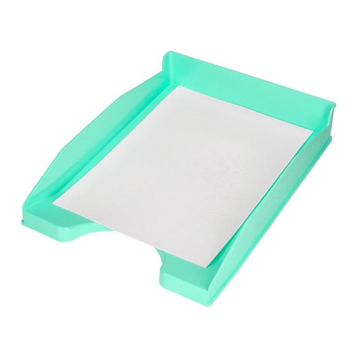 Bandeja Sobremesa Plastico Q-Connect Verde Menta Opaco 240x70x340 mm 3