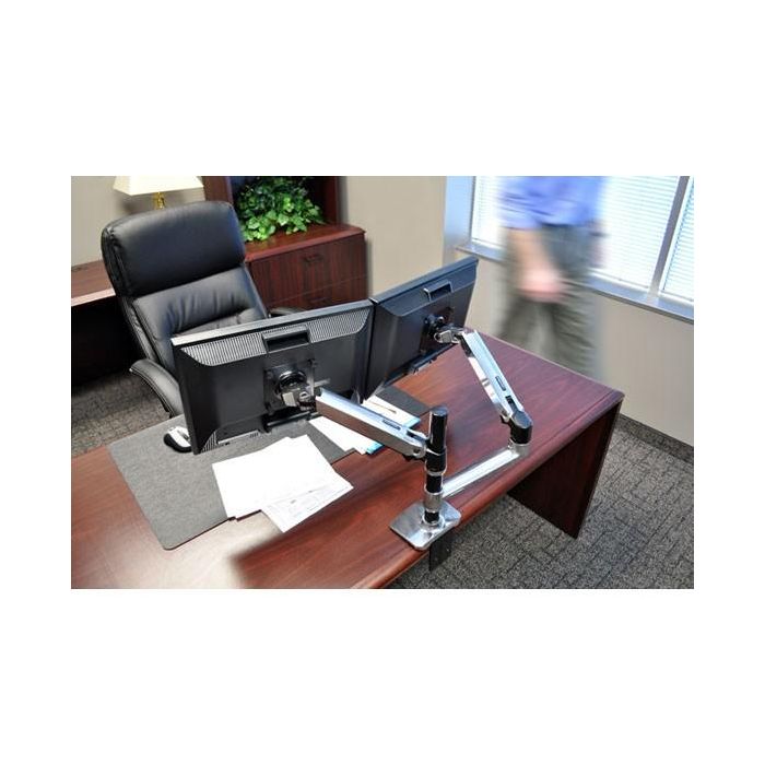 Ergotron LX Series Dual Stacking Arm para 2 Monitores de hasta 24 Pulgadas y 18.1 kg, Ajuste de Altura, Plata 6