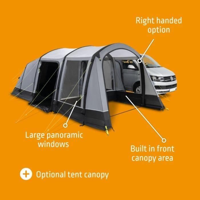 Toldo independiente para furgoneta - KAMPA - Touring Air TC RH - Tejido polialgodón, gran espacio habitable, puerta mosquitera, avance hinchable 1