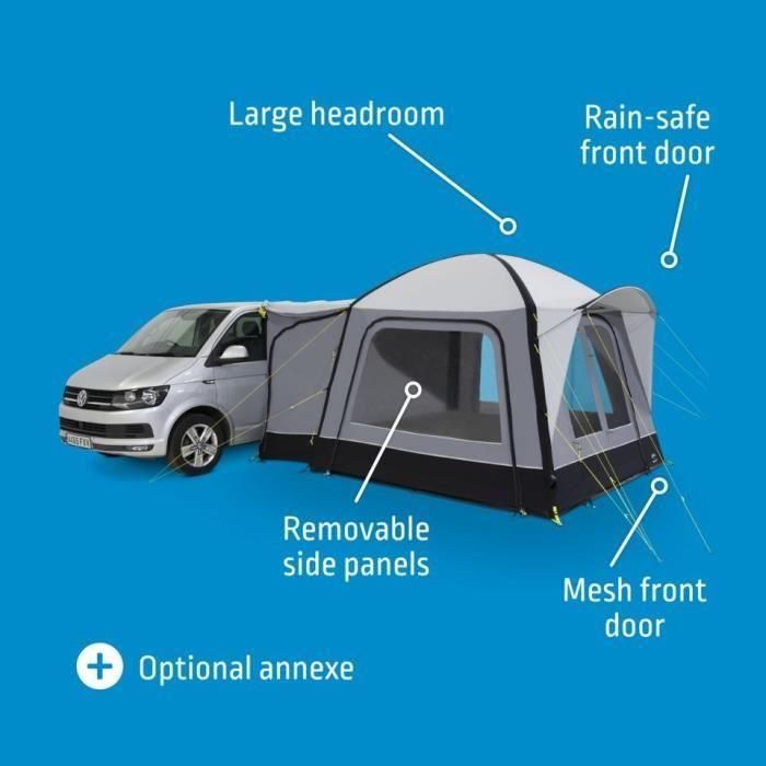 Toldo independiente - KAMPA - Cross Air TC - Tejido Polycotton, Air Frame, suelo, estores opaco, panel mosquitera 3