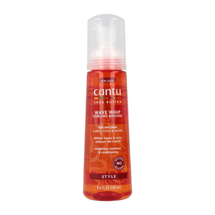 Cantu Mousse para Rizos y Ondas con Manteca de Karité 248ml - Define y Acondiciona sin Peso
