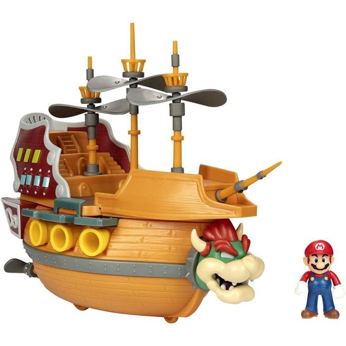 Jakks Pacific Super Mario: Vehículo Aeronave de Bowser con Figura de Acción de 6 cm - Juguete con Sonido y Pilas AA 5
