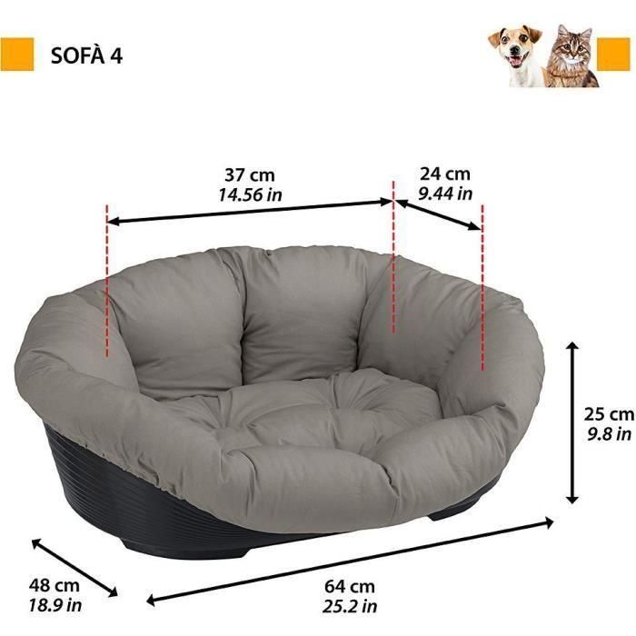 Cesta - FERPLAST - SOFÁ 4 - Con cojín estampado 1 4 Cesta - FERPLAST - SOFÁ 4 - Con cojín estampado 1 4