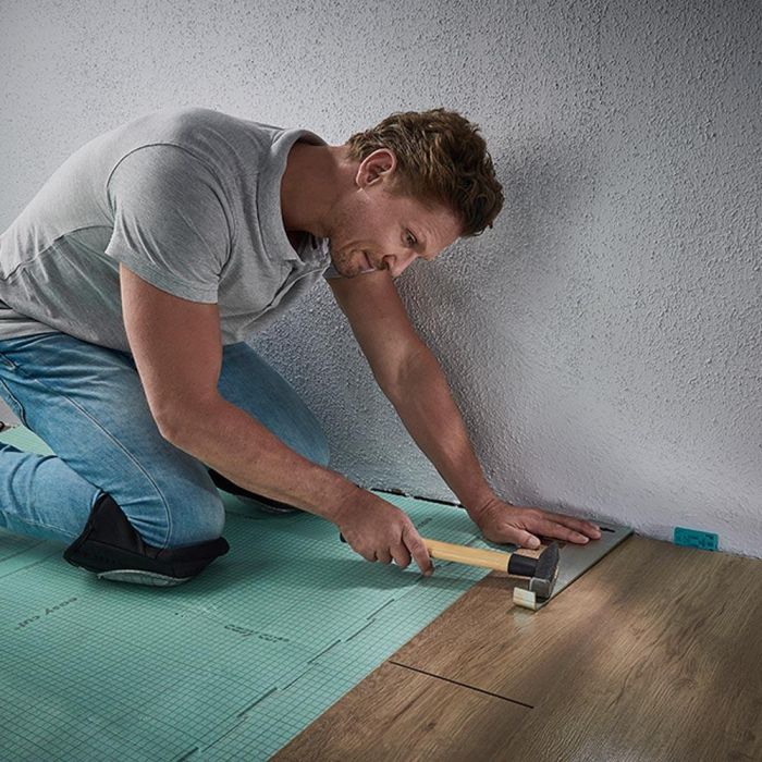 Wolfcraft 6975000 Set para Instalación de Suelos Laminados y de Diseño con Taco y Cuñas Universales 1