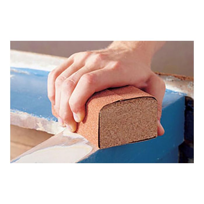 Wolfcraft Taco de lijar manual de corcho 2896000, antideslizante para bordes y superficies, 67x123x35mm 1