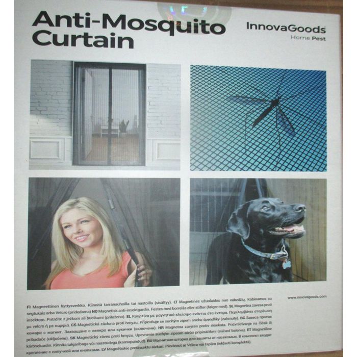 Inde Cortina Mosquitera Innovagoods - Negro, 16 x 3 x 23 cm (20 Unidades) 2