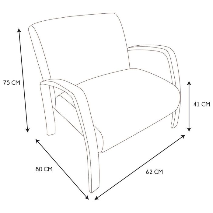Home Deco Factory Butaca Hella - Diseño Original y Cómodo, Tapizado Suave, Patas Curvadas, Colección Natural 6 Home Deco Factory Butaca Hella - Diseño Original y Cómodo, Tapizado Suave, Patas Curvadas, Colección Natural 6