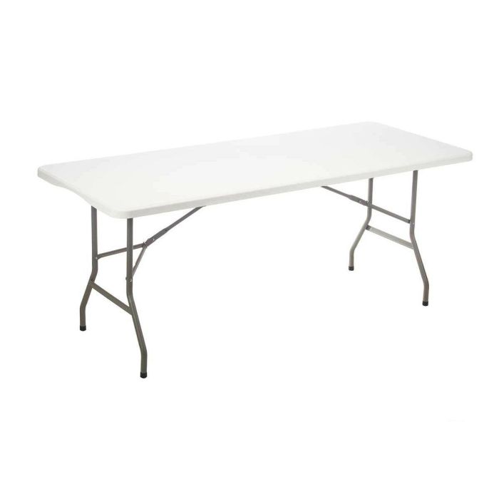 Mesa auxiliar Blanco Metal Polietileno 183 x 76 x 74 cm