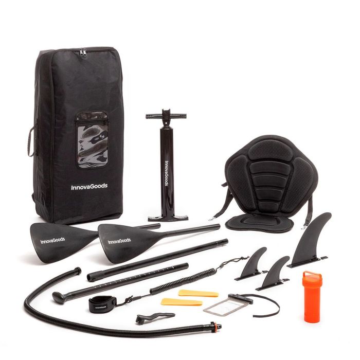 Tabla de Paddle Surf Hinchable 2 en 1 con Asiento y Accesorios Siros InnovaGoods 10'5" 320 cm 2