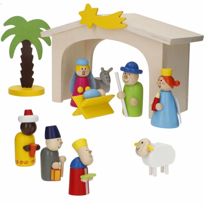 Belén de Navidad Woomax Madera plywood 23 x 16 x 11 cm (4 Unidades) 6 Belén de Navidad Woomax Madera plywood 23 x 16 x 11 cm (4 Unidades) 6