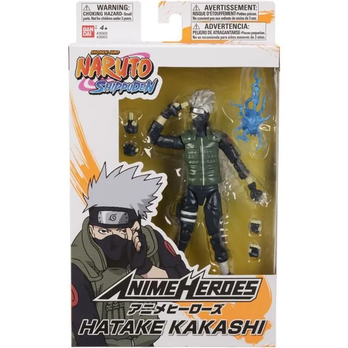 Bandai Anime Heroes 36903 Figura de Acción Kakashi Naruto con más de 20 Puntos de Articulación (Idiomas: English, Francés, Alemán, Portugués, Español) Bandai Anime Heroes 36903 Figura de Acción Kakashi Naruto con más de 20 Puntos de Articulación (Idiomas: English, Francés, Alemán, Portugués, Español)