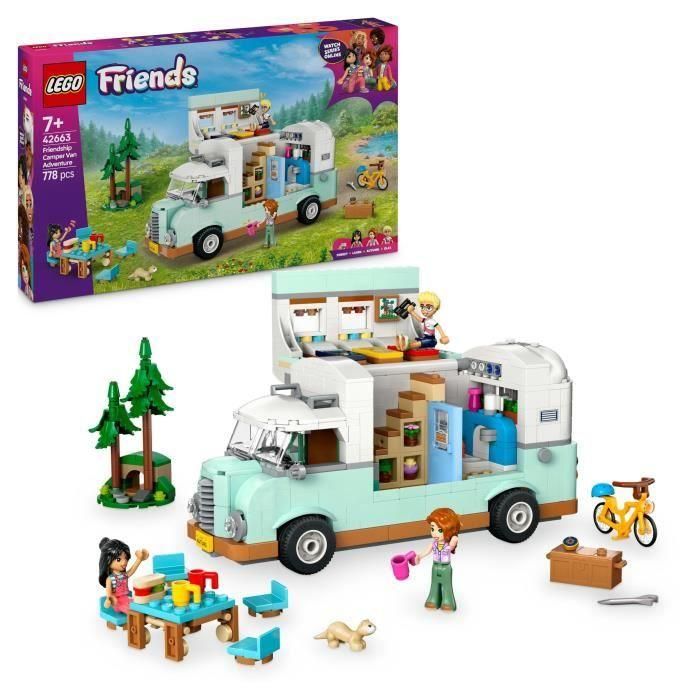 LEGO 42663 Friends Furgoneta Camper de la Amistad - Juguete de construcción para niñas 7+ años