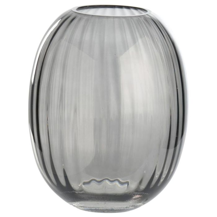 Day Jarrón Oval de Vidrio/Cristal Gris Altura 24 cm Diámetro 19,5 cm 0 Day Jarrón Oval de Vidrio/Cristal Gris Altura 24 cm Diámetro 19,5 cm 0