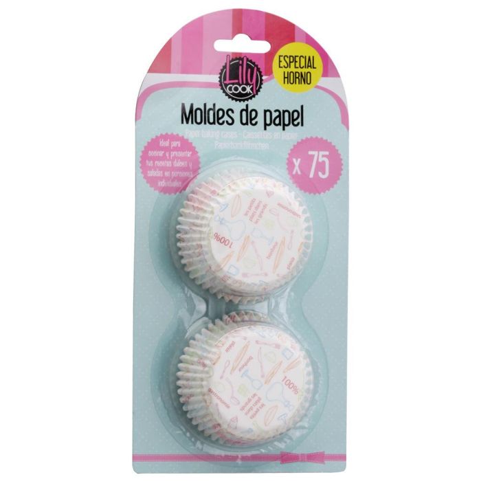 Juego De 75 Moldes Papel Lily Cook diámetro 7 cm