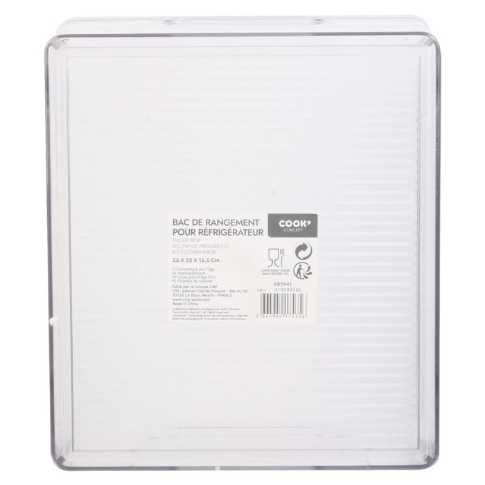Bandeja de almacenamiento para nevera 25x23x15.5cm2