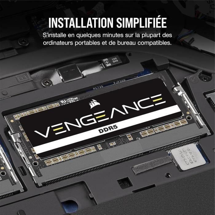 Corsair COR1716340408027 Memoria RAM SO-DIMM Vengeance 16 GB 5200 MHz CL44 4 Corsair COR1716340408027 Memoria RAM SO-DIMM Vengeance 16 GB 5200 MHz CL44 4