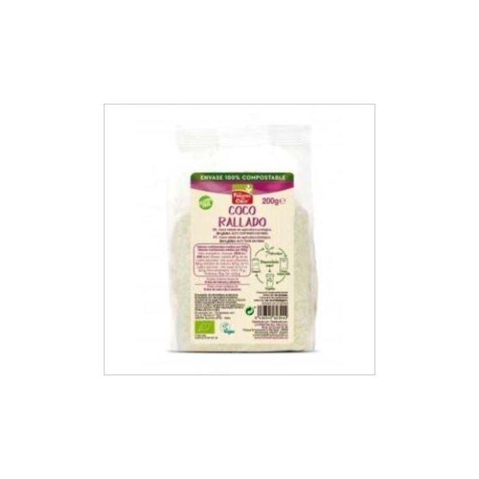 LA FINESTRA SUL CIELO Coco Rallado Bio 200g - Sin Gluten, para Postres y Pastelería, Envase Compostable
