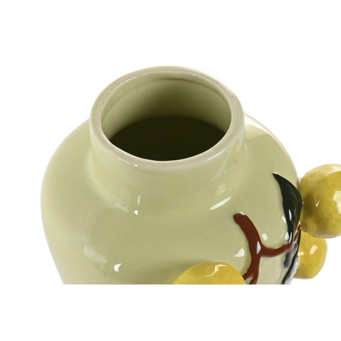 Jarron Shabby DKD Home Decor Verde Amarillo 14 x 22 x 14.5 cm (2 Unidades) 2