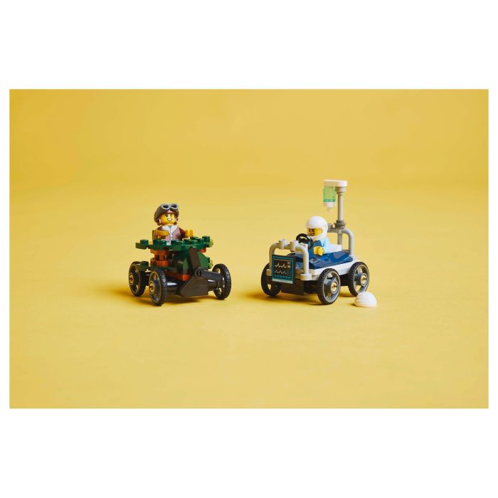 LEGO 60459 City Avi3n vs. Cama de Hospital, Juego de Construcci3n, 70 Piezas, 5+ Anos