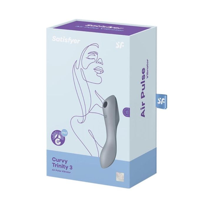 Satisfyer Curvy trinity 3 Vibrador de Aire Gris-Azul Satisfyer Curvy trinity 3 Vibrador de Aire Gris-Azul
