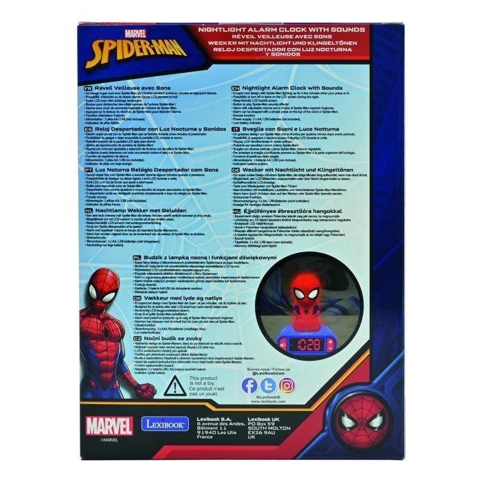Reloj Despertador Spiderman Rl800Sp Lexibook 4 Reloj Despertador Spiderman Rl800Sp Lexibook 4