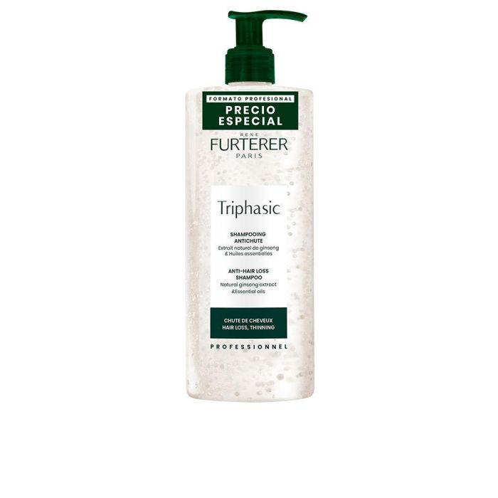Rene Furterer Champú Anticaída Triphasic Professionnel 500 ml - Cabello Más Fuerte, Reduce Caída, Aumenta Densidad