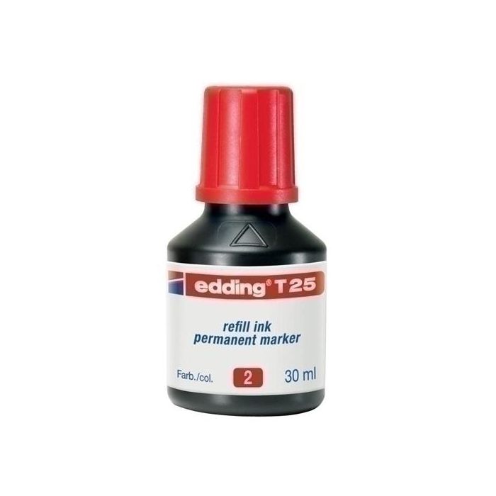 Tinta Rotulador Edding Frasco 30 Ml. T25 Rojo