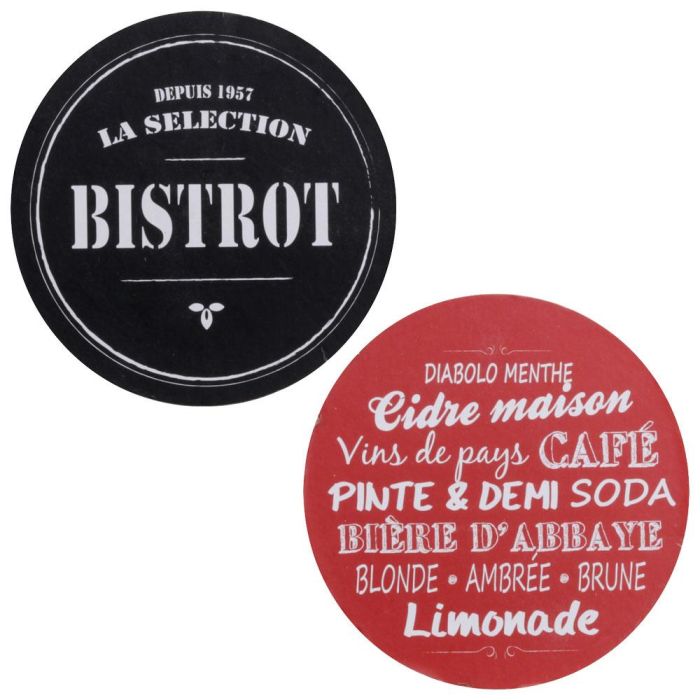 Totally Addict Juego de 4 Posavasos Industriel Diámetro 10 cm Diseños Surtidos 2