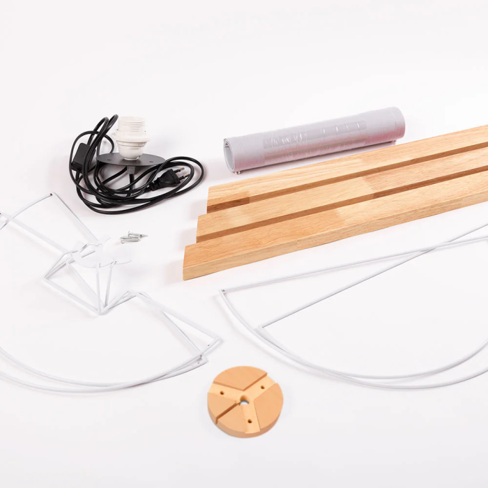 Lámpara de Suelo Trípode Madera "Pyongyang" [OPV-780SGN2422] Diseño Nórdico Rústico Acogedor 19