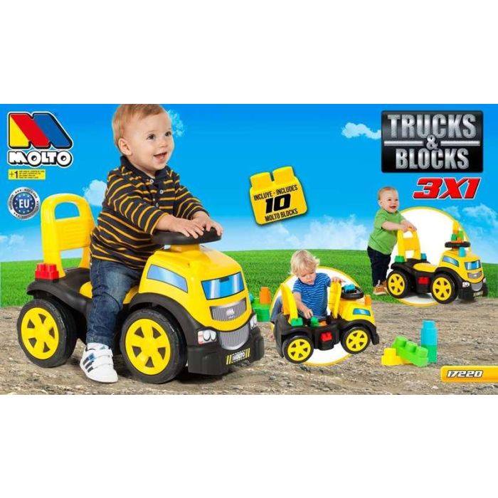Correpasillos camion con 10 blocks 89 cm 15 Correpasillos camion con 10 blocks 89 cm 15
