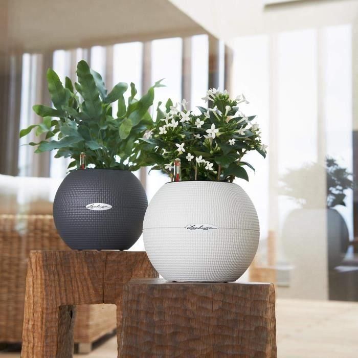 LECHUZA Jardinera PURO Color 50 TODO EN UNO diámetro 49 cm blanco 446115