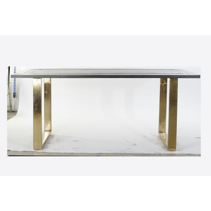DKD Home Decor Gold dark Mesa Comedor Moderno Mango Metal Negro Dorado 89 x 75 x 180 cm 5