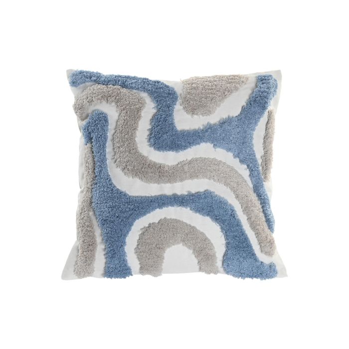 Cojin Urban DKD Home Decor Blanco Gris 45 x 45 cm (2 Unidades) 0 Cojin Urban DKD Home Decor Blanco Gris 45 x 45 cm (2 Unidades) 0