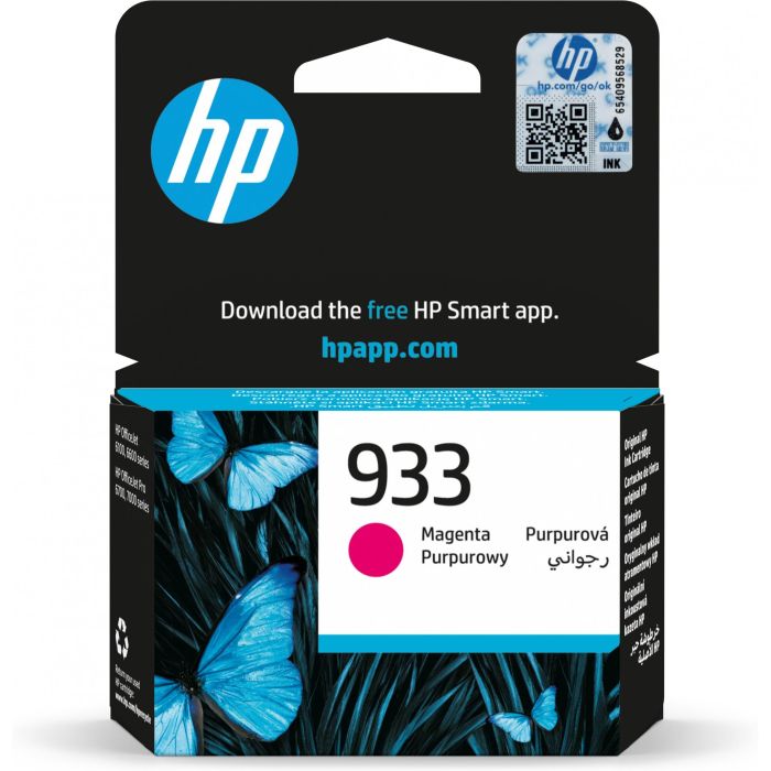 HP 933 Cartucho Tinta Original Magenta Pigmento para OfficeJet 6100, 6700, 7110, 7610 - 4ml Rendimiento Estándar