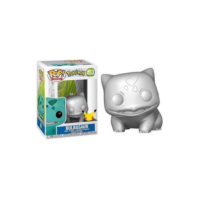 Funko Pop Pokemon Bulbasaur Plateado Efecto Metalico Edicion Especial Exclusivo Nº 453