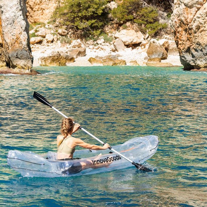 Kayak Hinchable Transparente con Accesorios Paros InnovaGoods 312 cm 2 plazas 15 Kayak Hinchable Transparente con Accesorios Paros InnovaGoods 312 cm 2 plazas 15