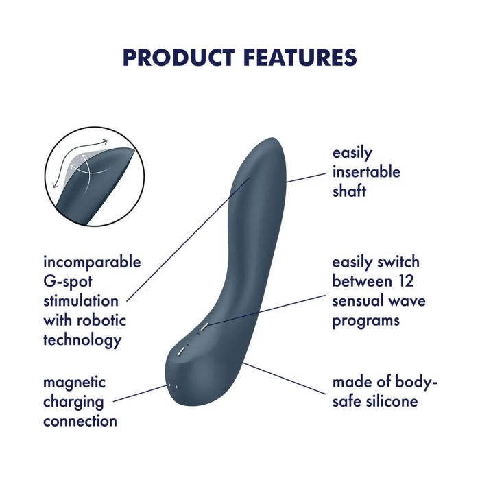 Vibrador Punto G Satisfyer Negro 3 Vibrador Punto G Satisfyer Negro 3