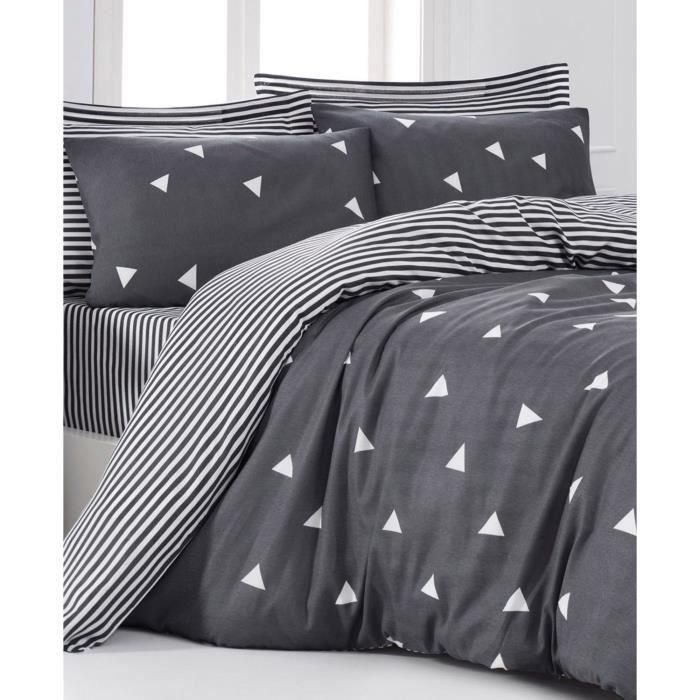 Juego de Cama ASI8683342642484 - 1 Funda Nórdica 220x240 cm + 2 Fundas Almohada 60x60 cm - Algodón/Poliéster Gris 3 Juego de Cama ASI8683342642484 - 1 Funda Nórdica 220x240 cm + 2 Fundas Almohada 60x60 cm - Algodón/Poliéster Gris 3