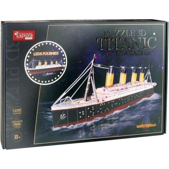 Explora EXP3301045400518 Rompecabezas 3D Barco Titanic iluminado - Juego de construcción de 266 piezas - A partir de 8 años 4