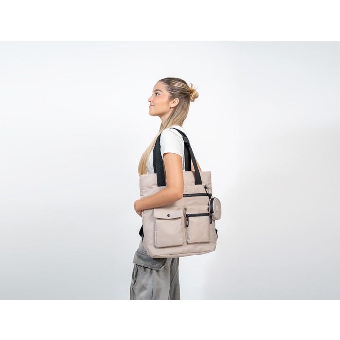 Cartera Antartik Bolso Mochila Casual Color Beige 400x120x390 mm 11