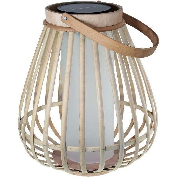Lámpara solar de bambú - Marta - Beige Lámpara solar de bambú - Marta - Beige