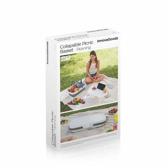 Cesta de Picnic Plegable con Tapa-Mesa Pickning I - Inde (4 Unidades) 1 Cesta de Picnic Plegable con Tapa-Mesa Pickning I - Inde (4 Unidades) 1