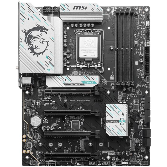 MSI Placa Base B860 GAMING PLUS WiFi Intel LGA 1851 4 DDR5 USB 10Gbps ATX 911-7E41-003 1