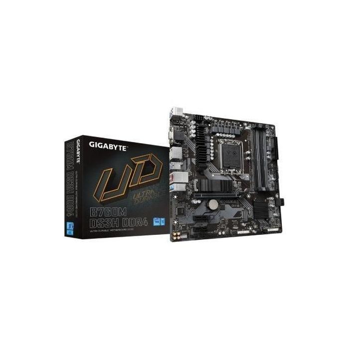 Gigabyte 9MB76MS34-00-10 Placa Base B760M DS3H DDR4 Socket 1700 Micro ATX Intel 13ª/12ª Gen, 2x M.2 PCIe 4.0, LAN 2.5GbE Gigabyte 9MB76MS34-00-10 Placa Base B760M DS3H DDR4 Socket 1700 Micro ATX Intel 13ª/12ª Gen, 2x M.2 PCIe 4.0, LAN 2.5GbE