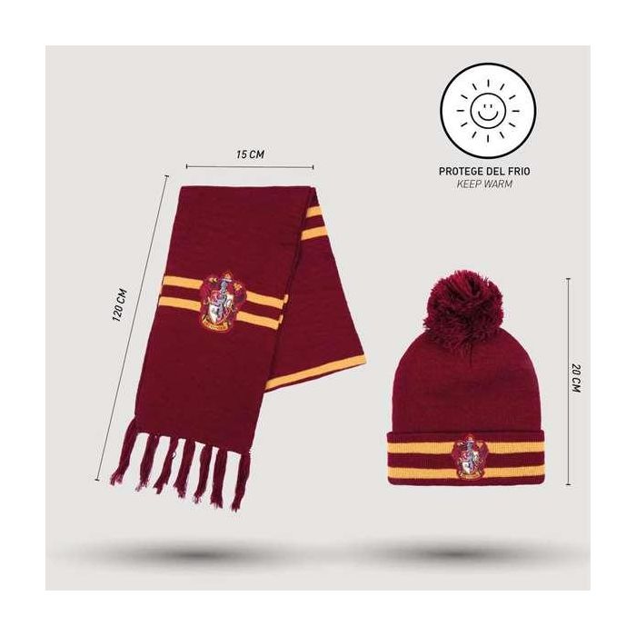 Gorro y Bufanda Harry Potter Rojo 1 Gorro y Bufanda Harry Potter Rojo 1