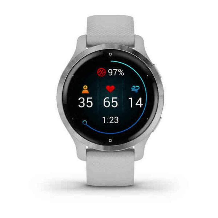 GARMIN Venu 2S - Reloj inteligente con GPS - Plata - Correa gris claro GARMIN Venu 2S - Reloj inteligente con GPS - Plata - Correa gris claro