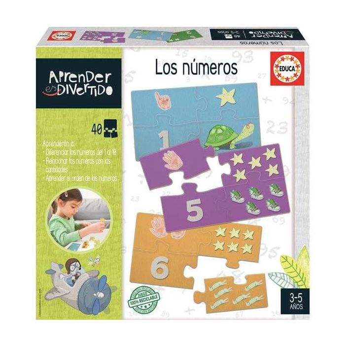 Juego aprender es divertido los números con 40 piezas encajables 4