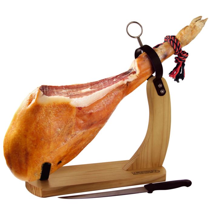 Soporte para jamon + cuchillo 2